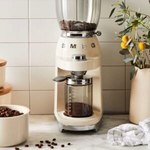 Luxury 350g Cream Smeg Coffee Grinder