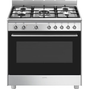 Cooker with Gas Hob | Stainless steel