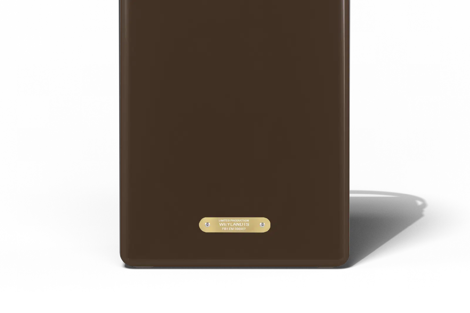 Fieldbar 10L Drinks Box cooler box in Espresso Martini, numbered brass plaque detail