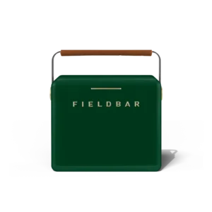 Fieldbar 24L Gin Trunk cooler box in Racing Green, front view
