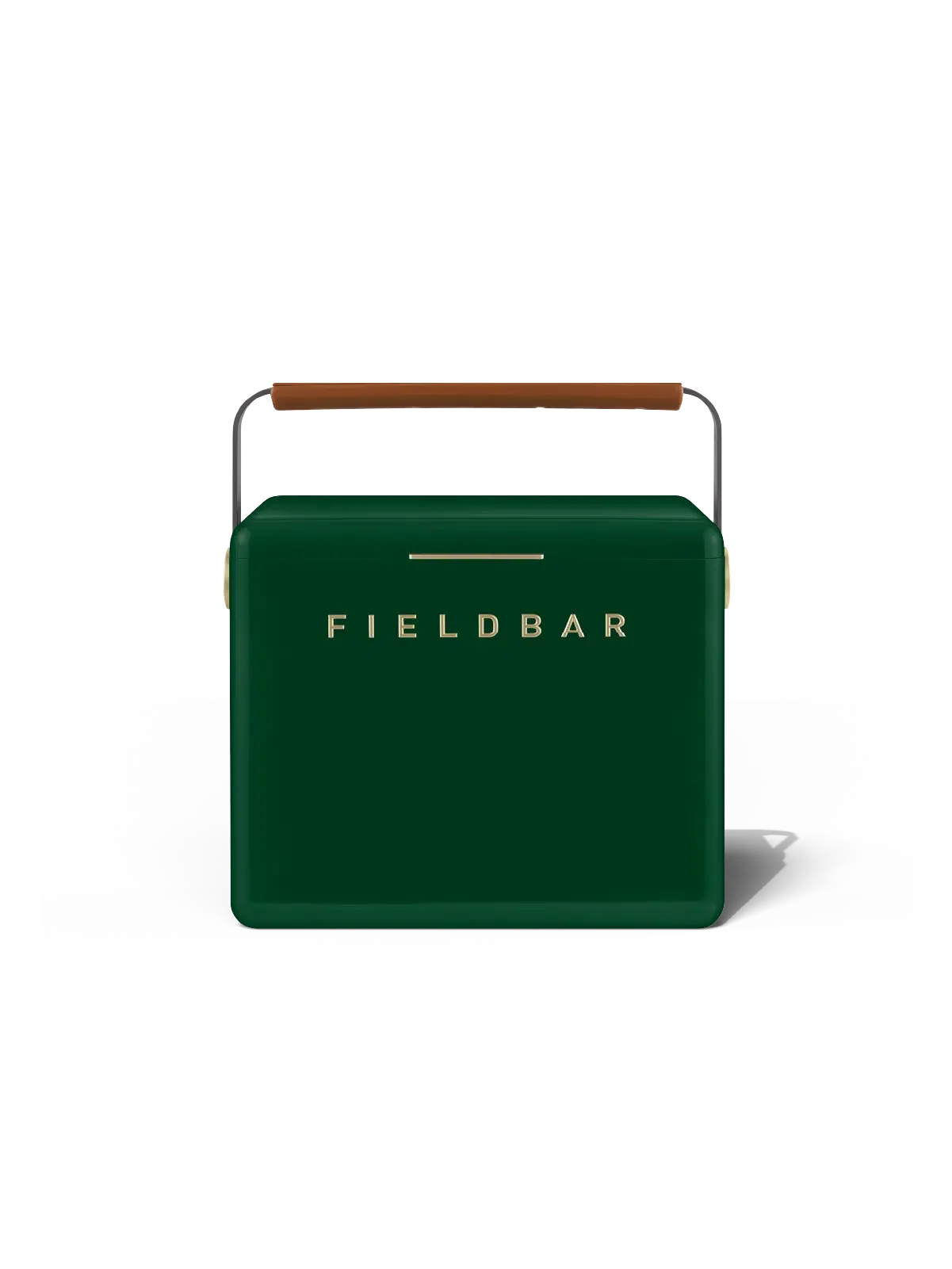 Fieldbar 24L Trunk cooler box in Racing Green, front view