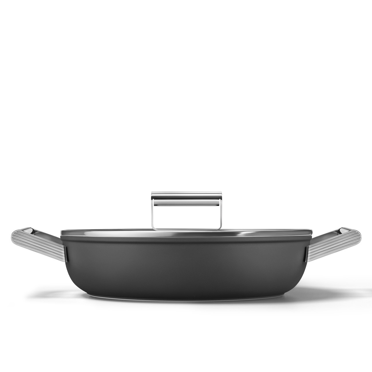 Smeg DPF2812BLM 28cm Non-Stick Deep Pan - Black