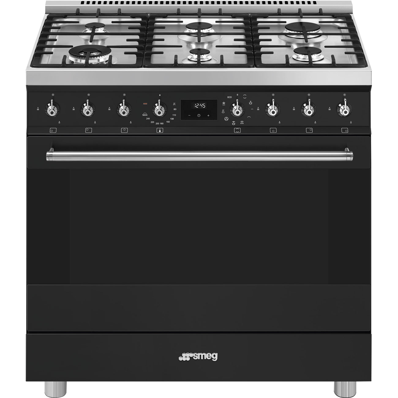 Smeg C9MAMBSSA2 Sinfonia 90cm Gas Cooker – Matt Black