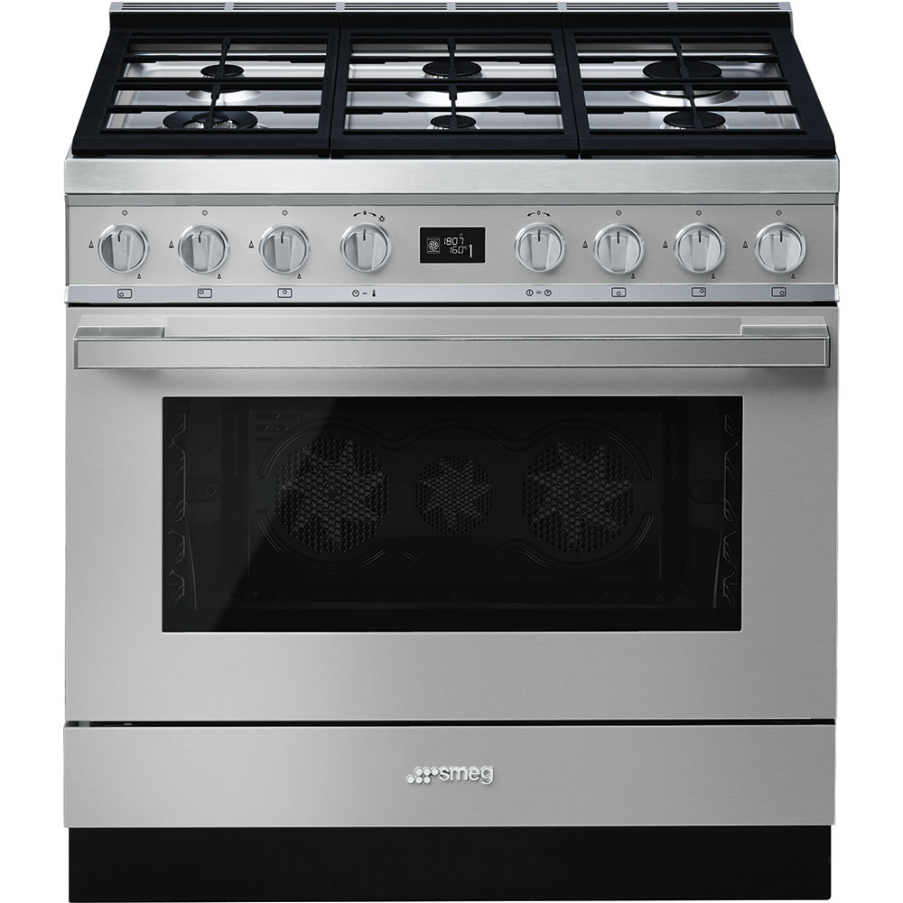 Smeg CPF9GPX Portofino 90cm Gas Cooker – Stainless Steel