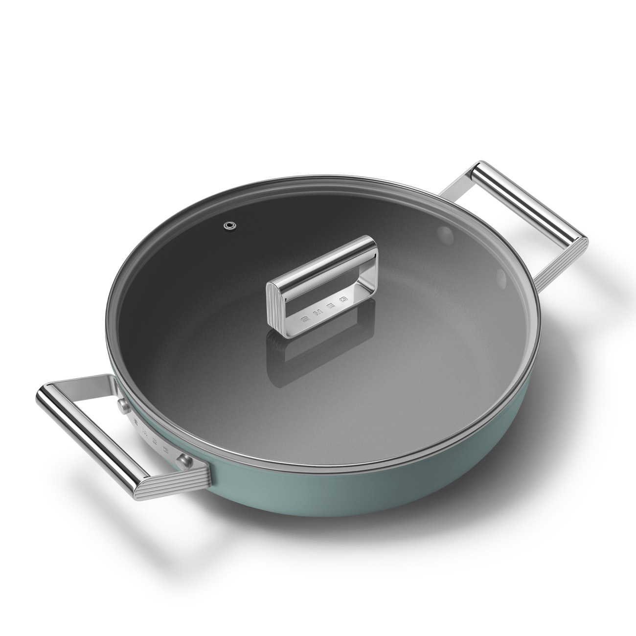 Smeg DPF2812EGM 28cm Non-Stick Deep Pan - Emerald Green - view 2