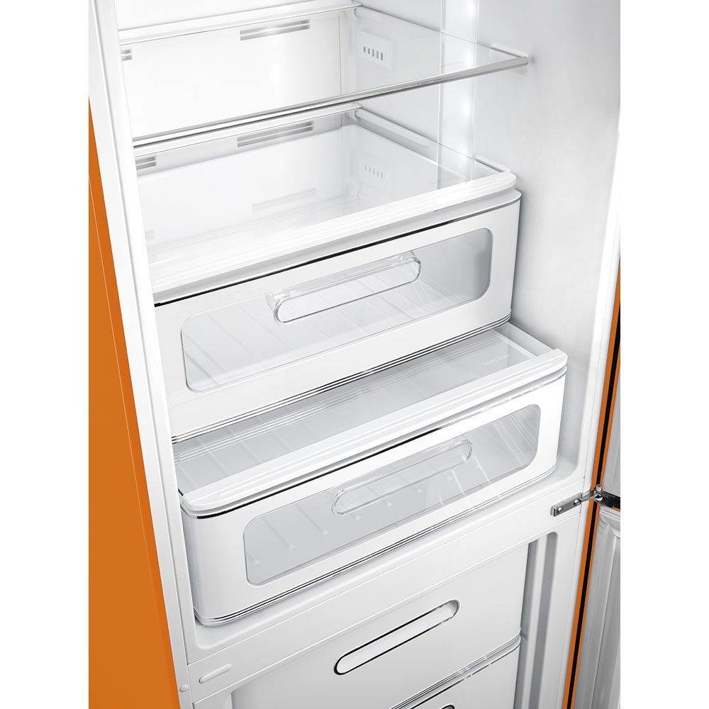Smeg FAB32ROR6 50's Style 60cm Fridge-Freezer - Orange (Right Hinge) - view 4