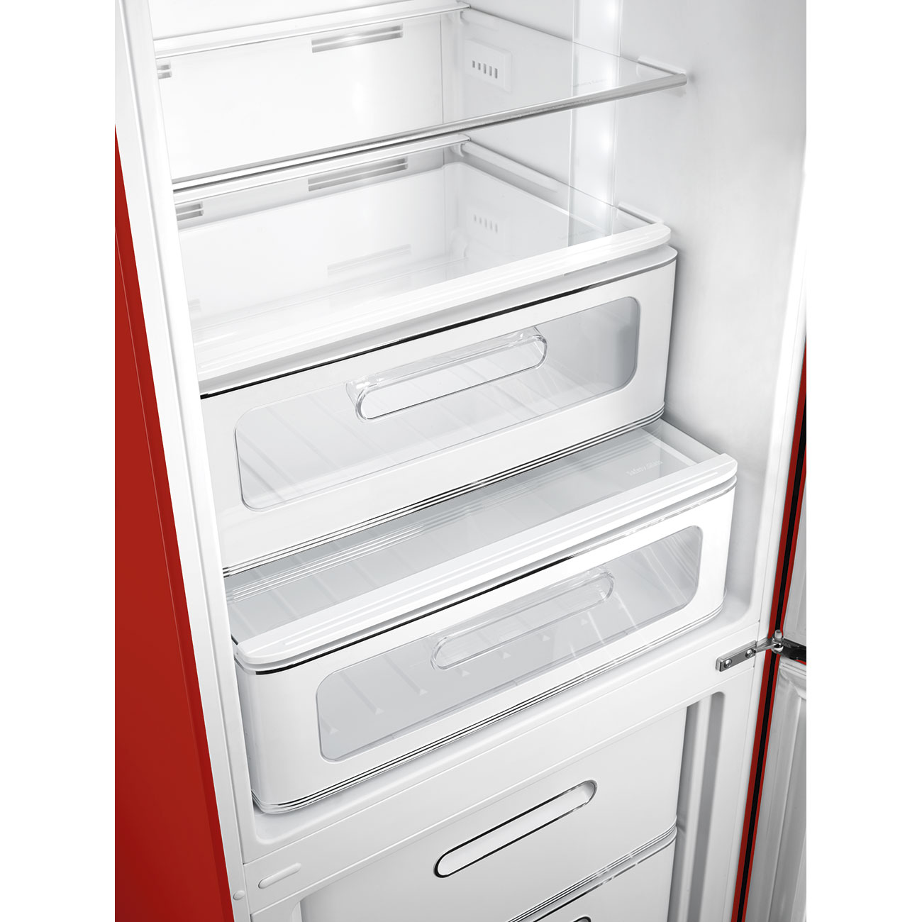 Smeg FAB32RRD6 50's Style 60cm Fridge-Freezer - Red (Right Hinge) - view 3