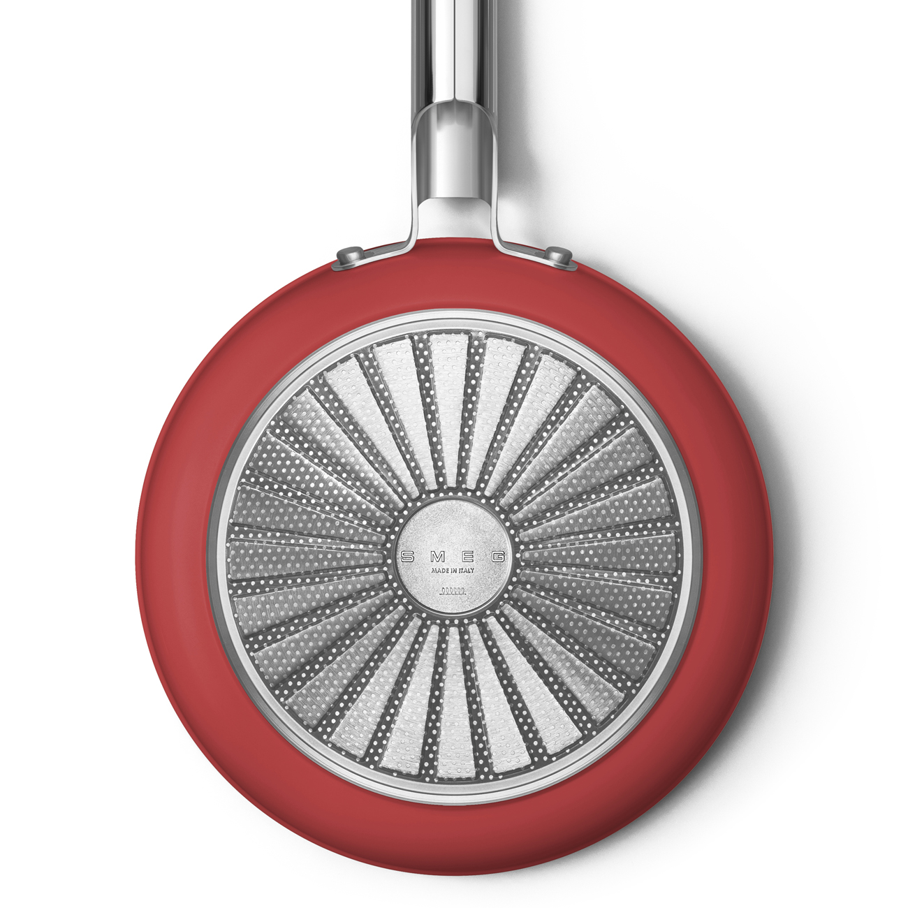 Smeg CKFF2401RDM 50's Style 24cm Non-Stick Frying Pan - Red - view 6