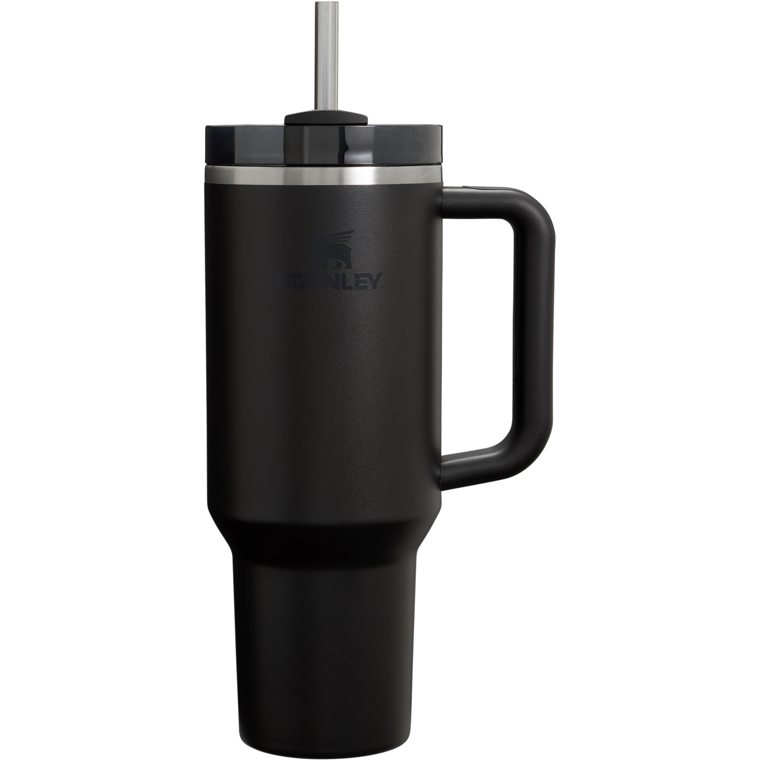Stanley Quencher H2.0 FlowState 1.18L tumbler in Black, front view