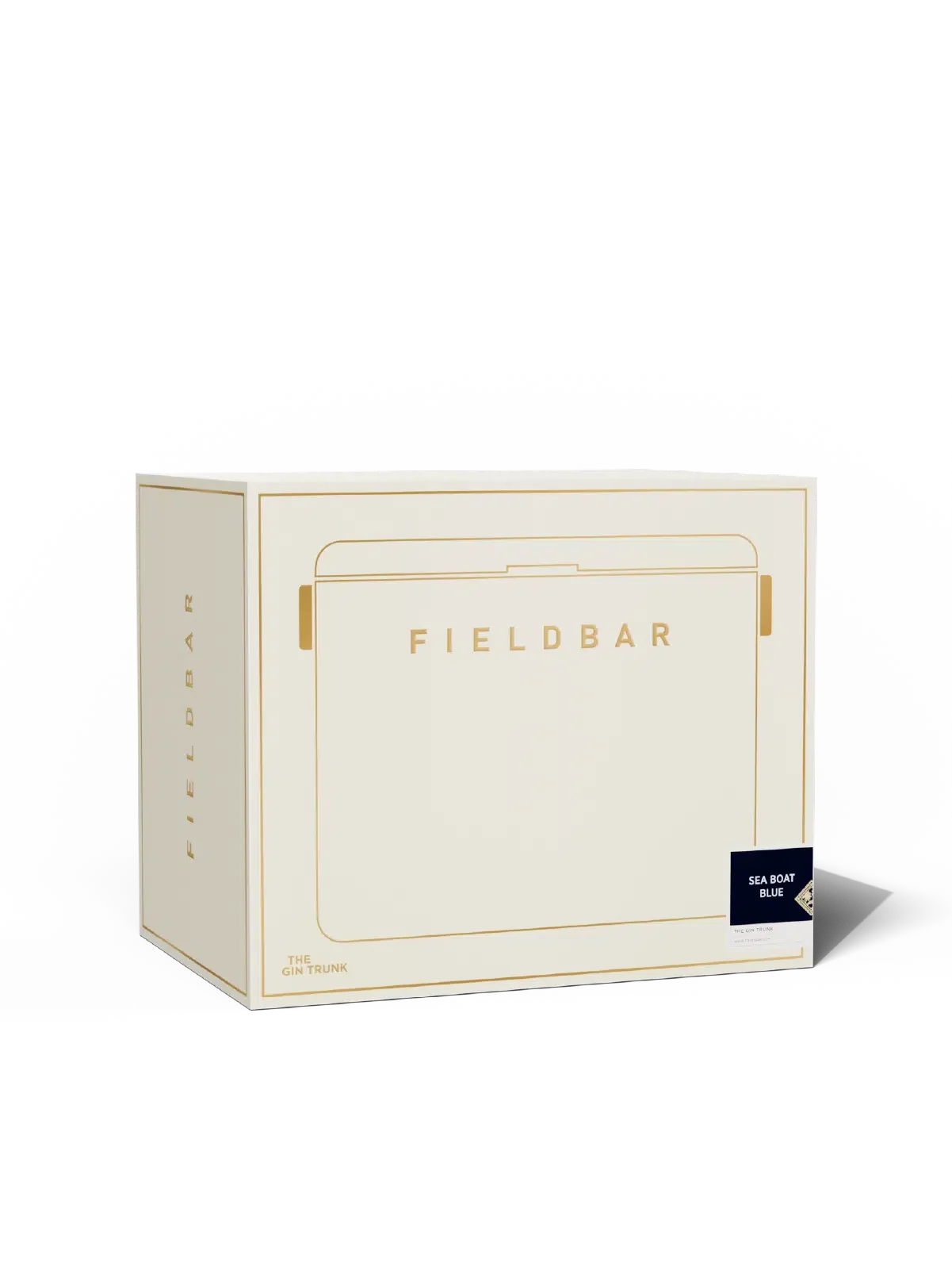 Fieldbar 24L Trunk in Sea Boat Blue in its branded packaging