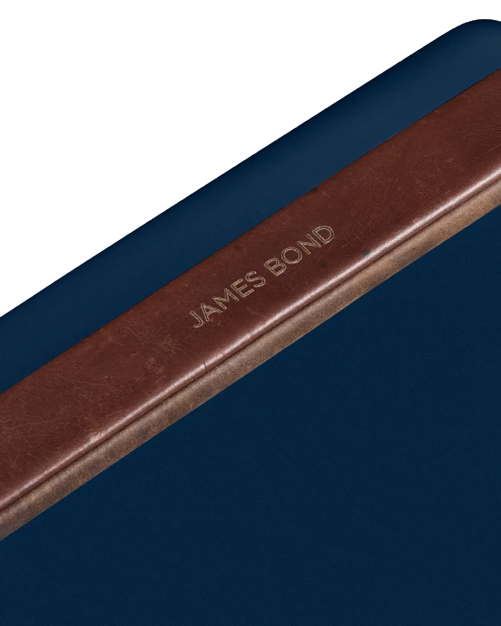 Personalisation detail on the Fieldbar 24L Trunk in Sea Boat Blue